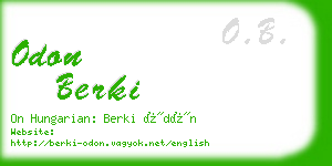 odon berki business card
